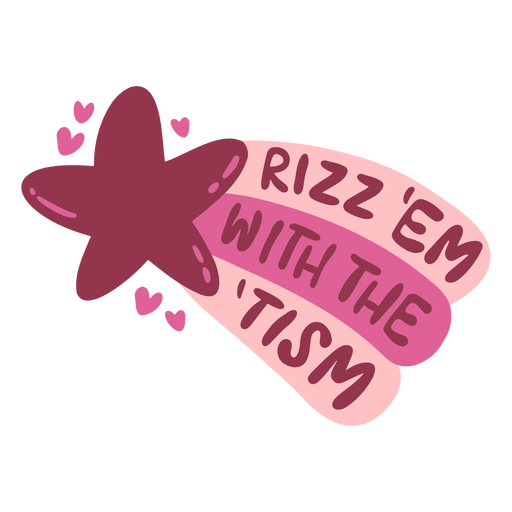 Rizzle com o design Tism Desenho PNG