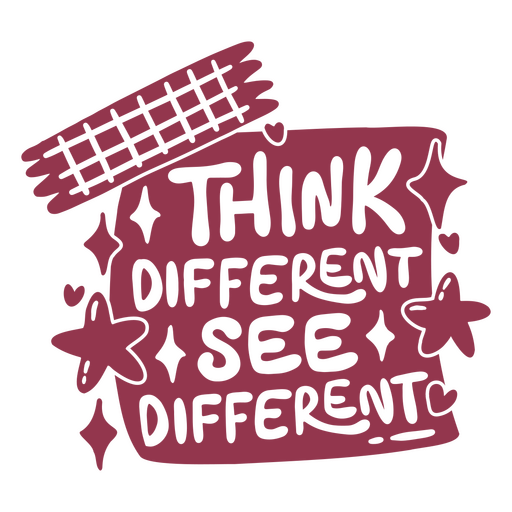 Think different see different purple design PNG Design