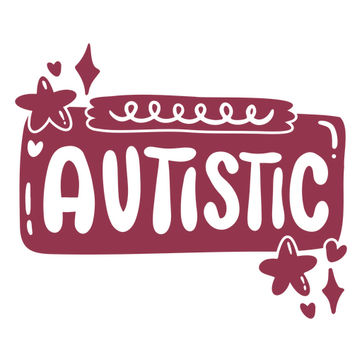 Autistisches Cut-Out-Design PNG-Design