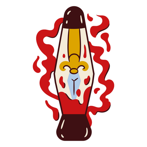 Buntes Lavalampen-Illustrationsdesign PNG-Design