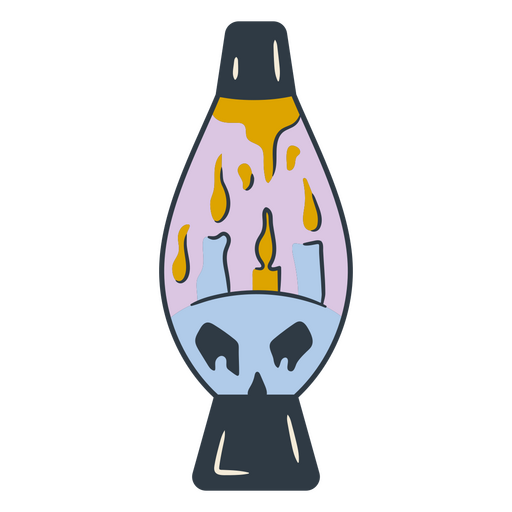 Verspieltes Lavalampe-Totenkopf-Design PNG-Design