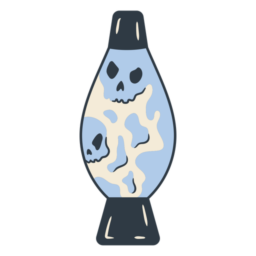 Einzigartiges Lavalampen-Design mit Totenköpfen PNG-Design