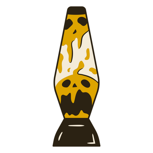 Unique skull lava lamp illustration PNG Design