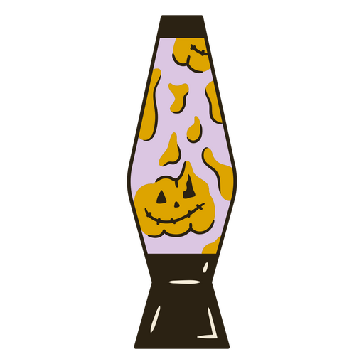 Ilustración divertida de una lámpara de lava de Halloween Diseño PNG