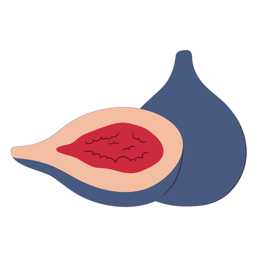 Ilustración elegante de fruta de higo Diseño PNG