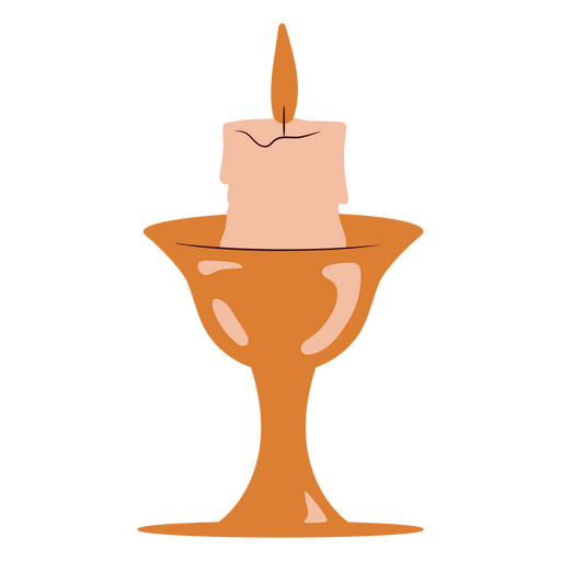 Candle holder with a candle in it PNG Design