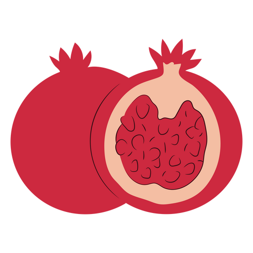 Vibrant pomegranate illustration PNG Design