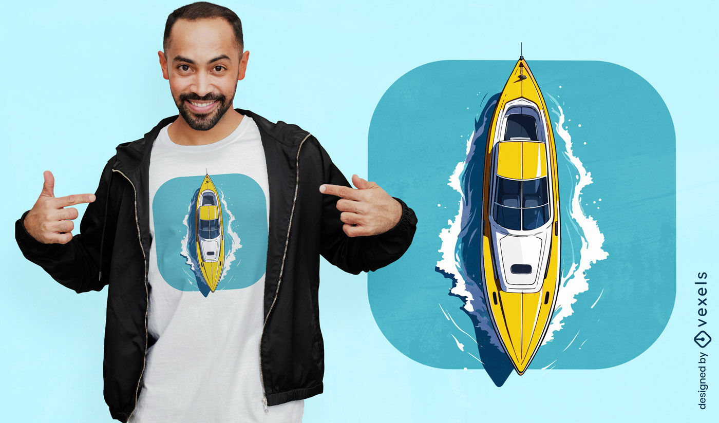 Speed boat t-shirt design