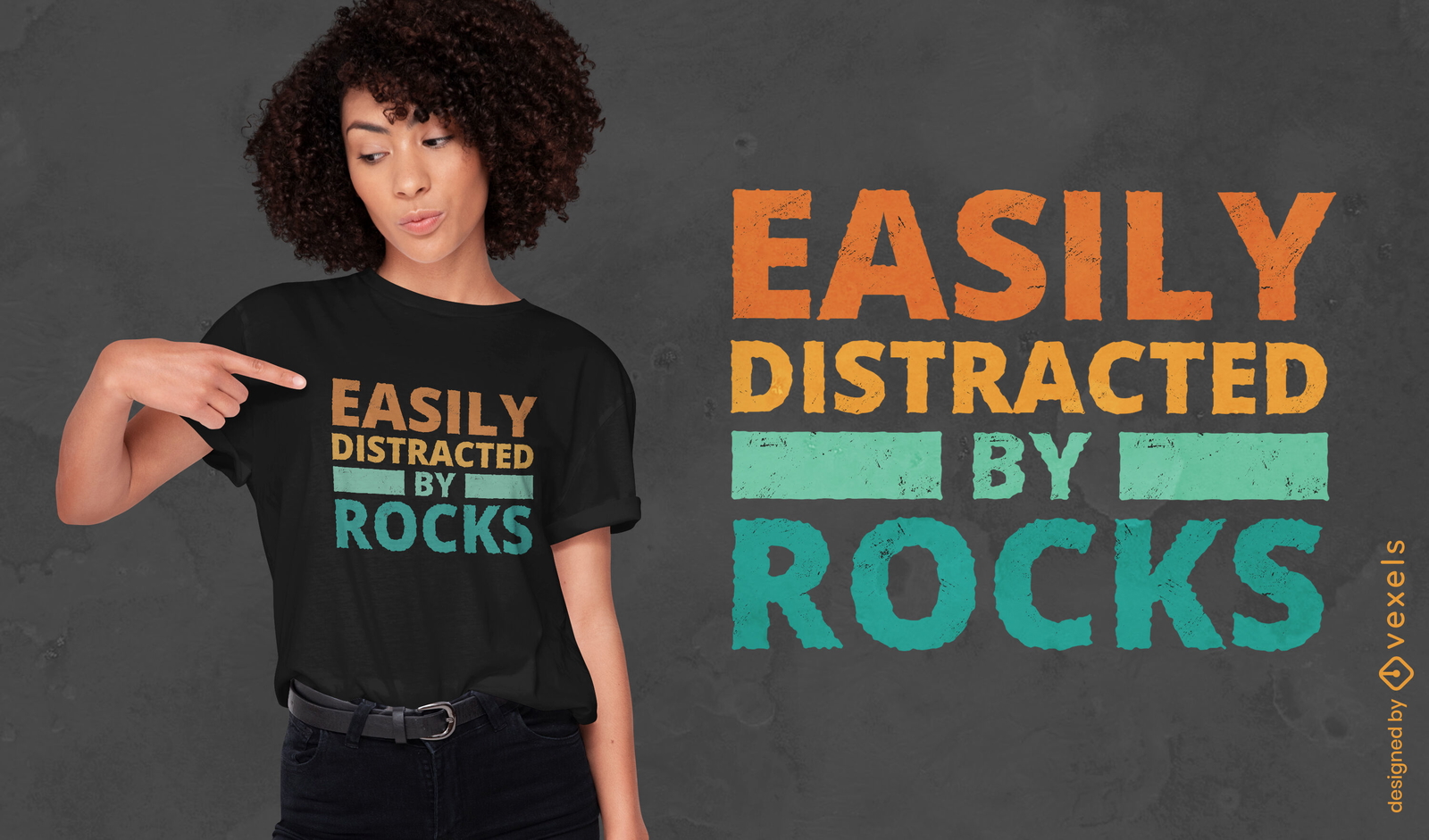 Design de camiseta para entusiastas do rock