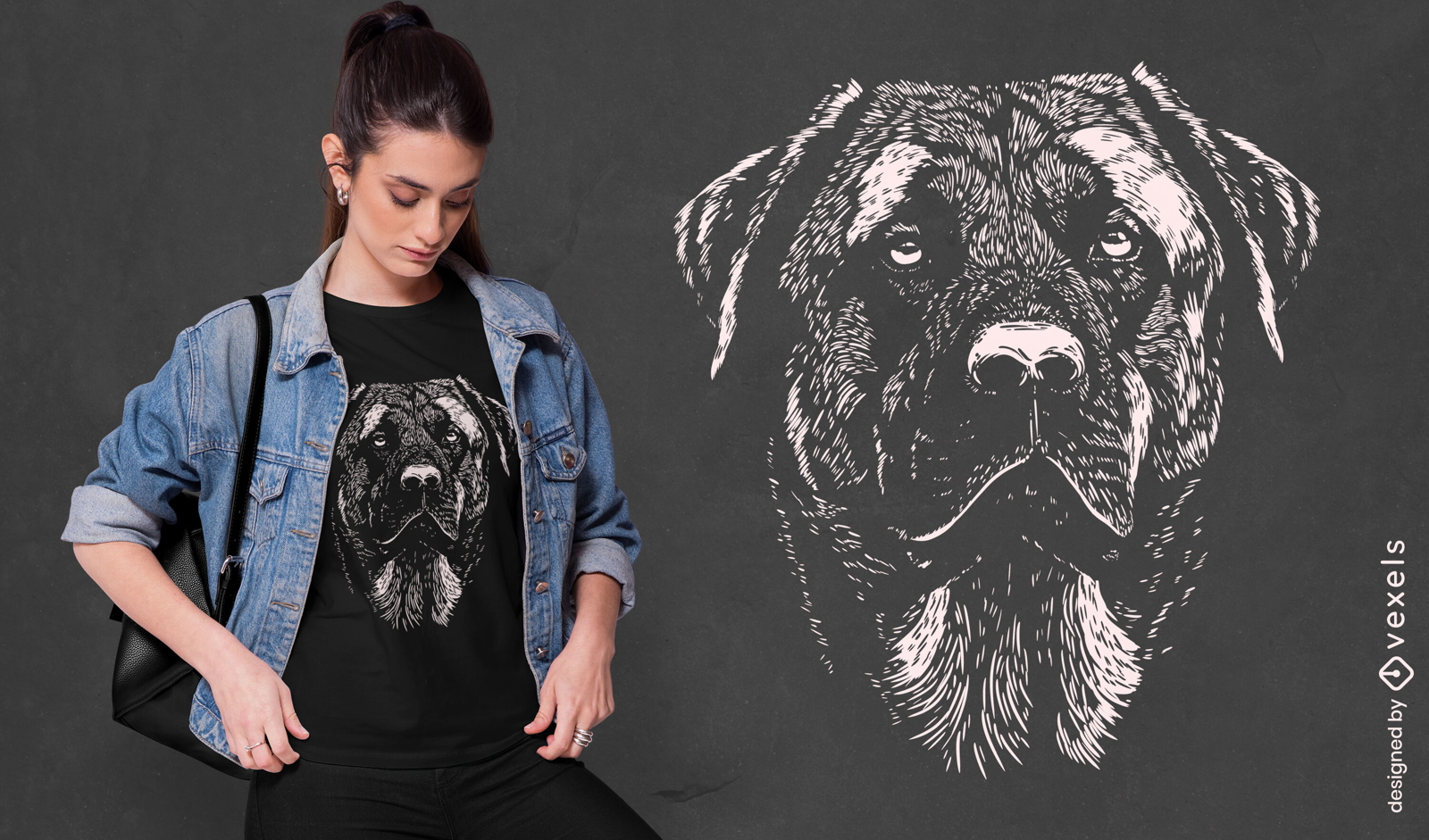 T-Shirt Design mit Kangal-Hundeskizze