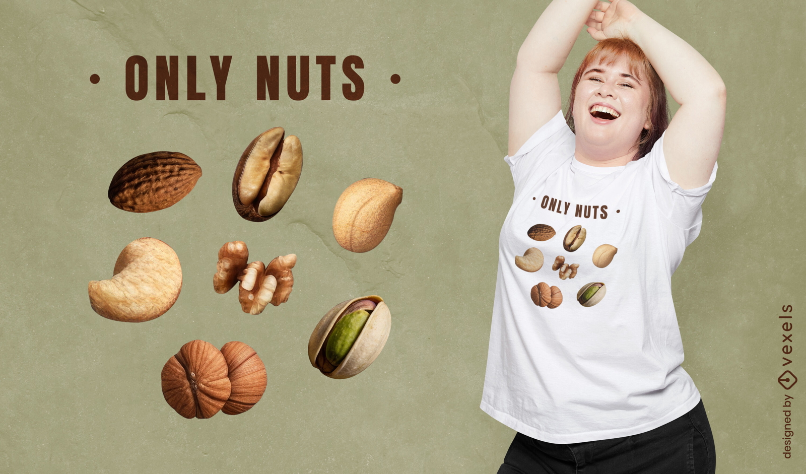 Only nuts t-shirt design
