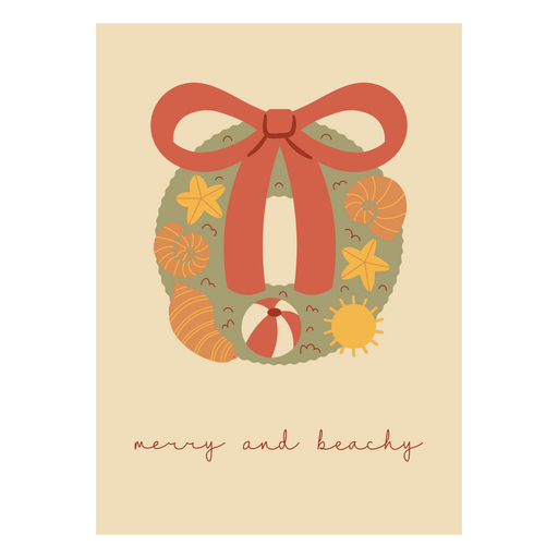 Merry and beachy design PNG Design