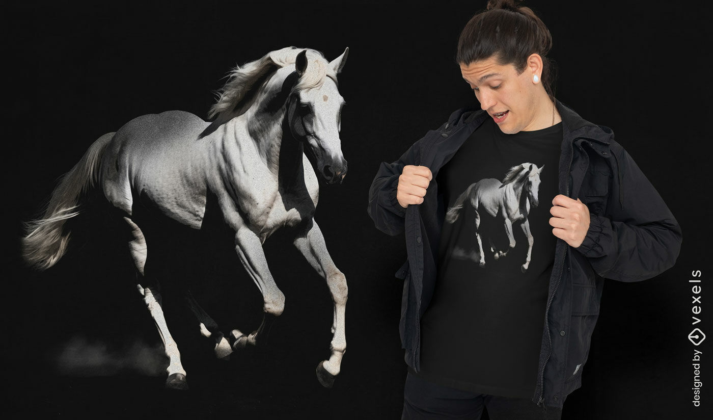 Design de camiseta de cavalo árabe