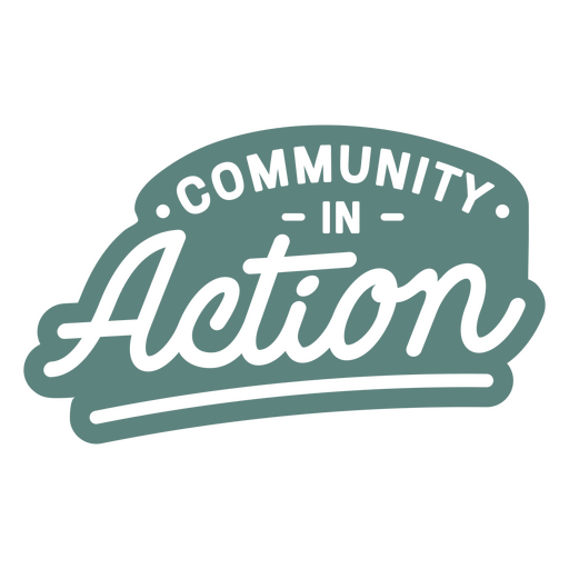 Community in action design PNG Design