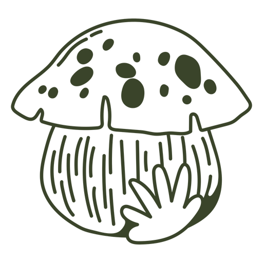 Whimsical nature-inspired mushroom graphic design PNG Design