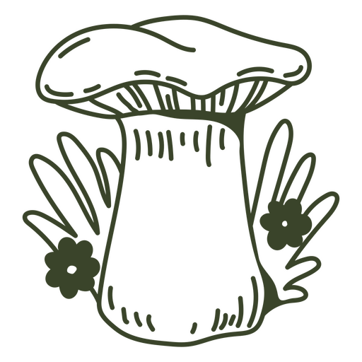 Diseño de hongos y flores. Diseño PNG