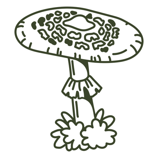 Green mushroom design PNG Design