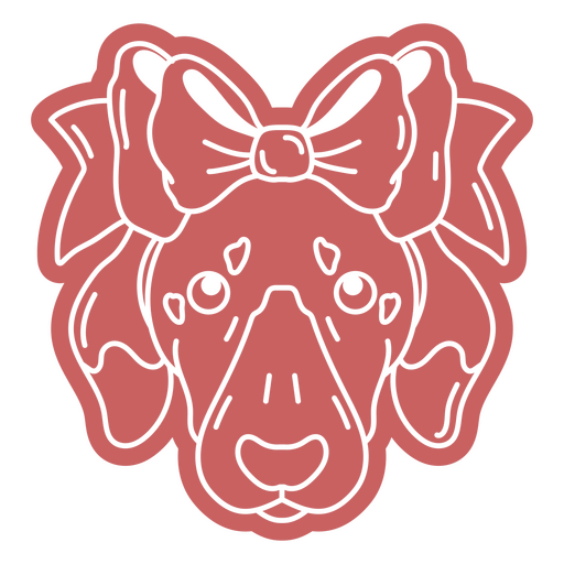 Cachorro fofo com design de laço Desenho PNG