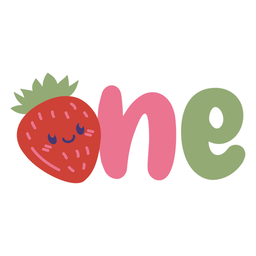 Strawberry one design PNG Design