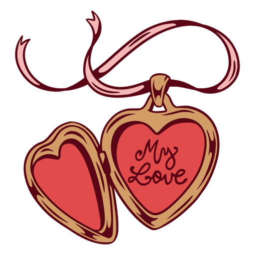 My love heart design PNG Design