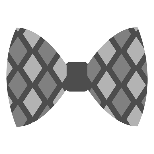 Gray and black checkered bow tie design PNG Design
