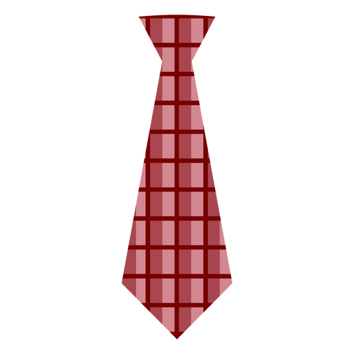 Rot kariertes Krawattendesign PNG-Design