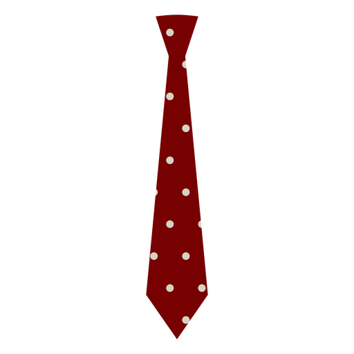 Diseño de corbata de lunares rojos. Diseño PNG