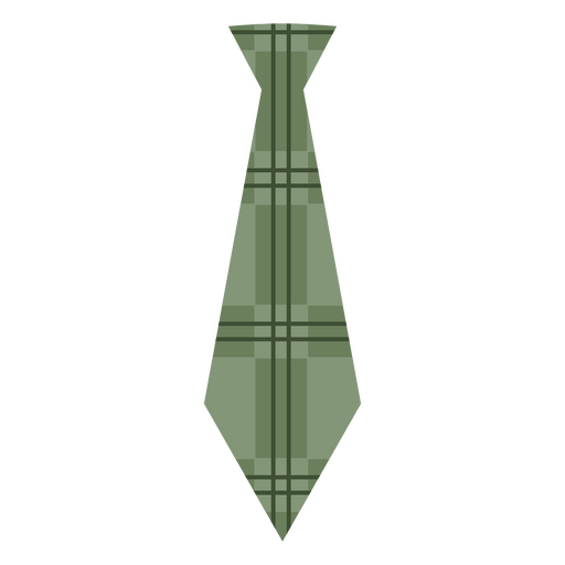 Green plaid tie design PNG Design