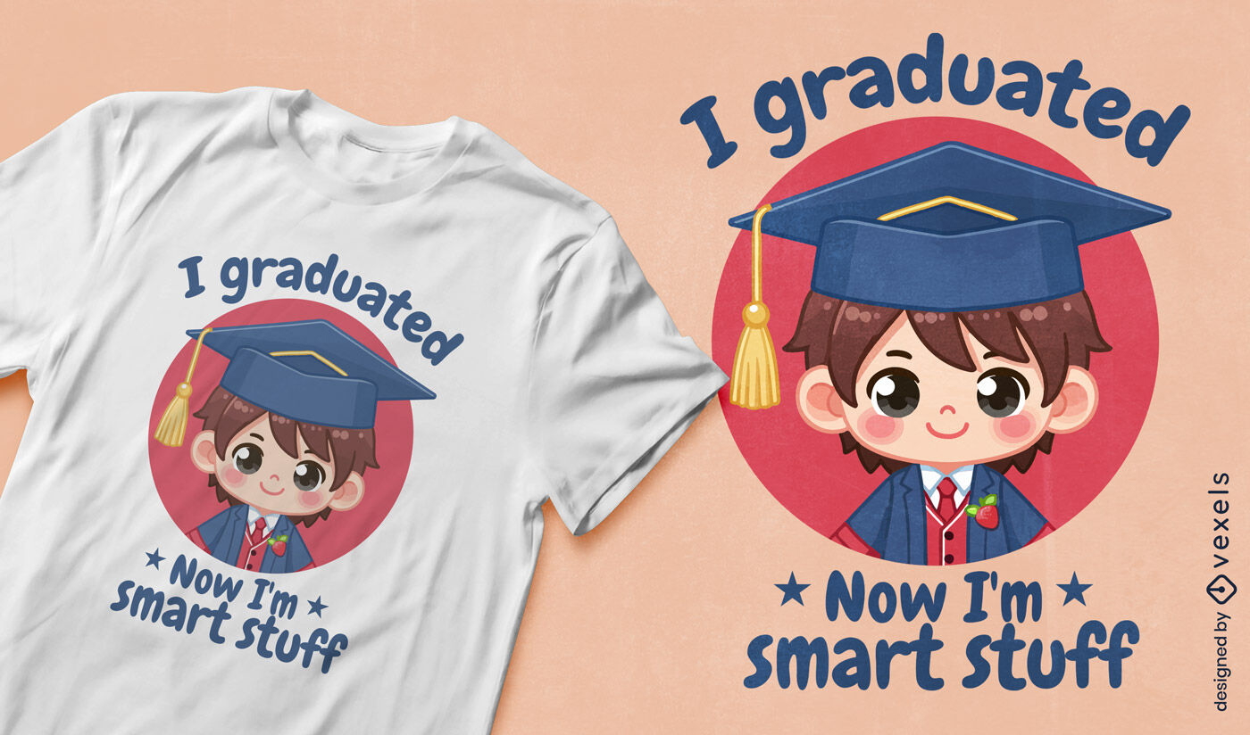 Lindo diseño de camiseta de graduación.