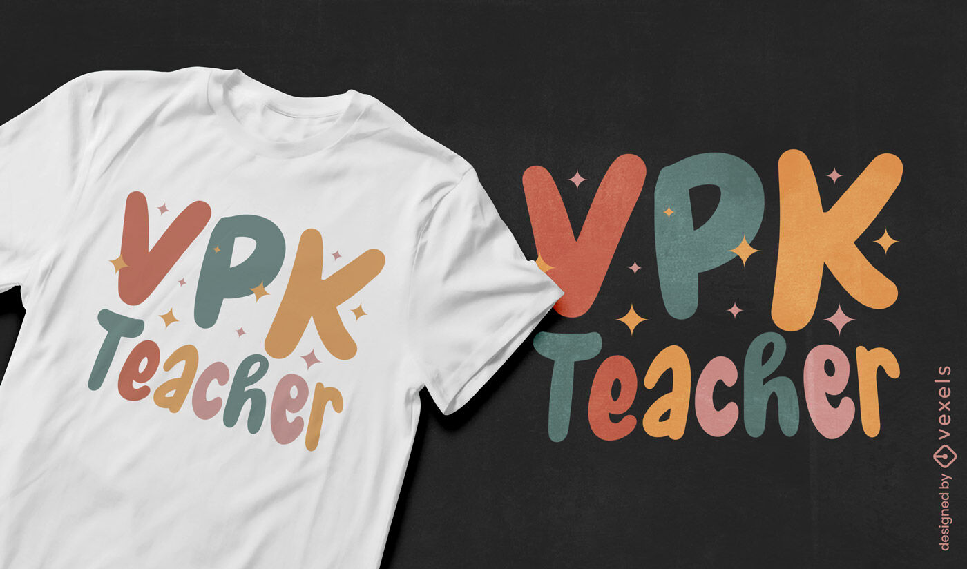 Diseño de camiseta de profesor VPK.