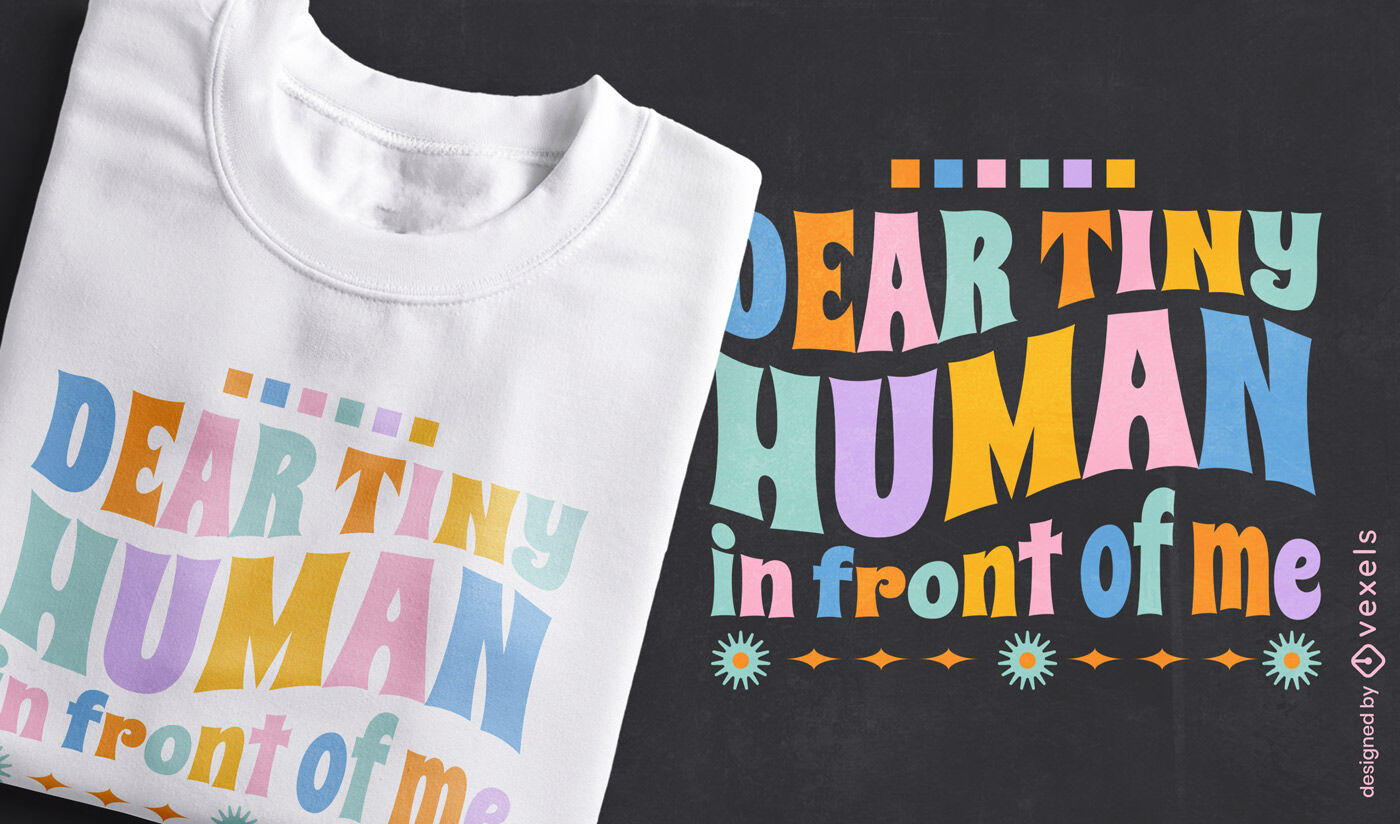 Diseño de camiseta humana diminuta.