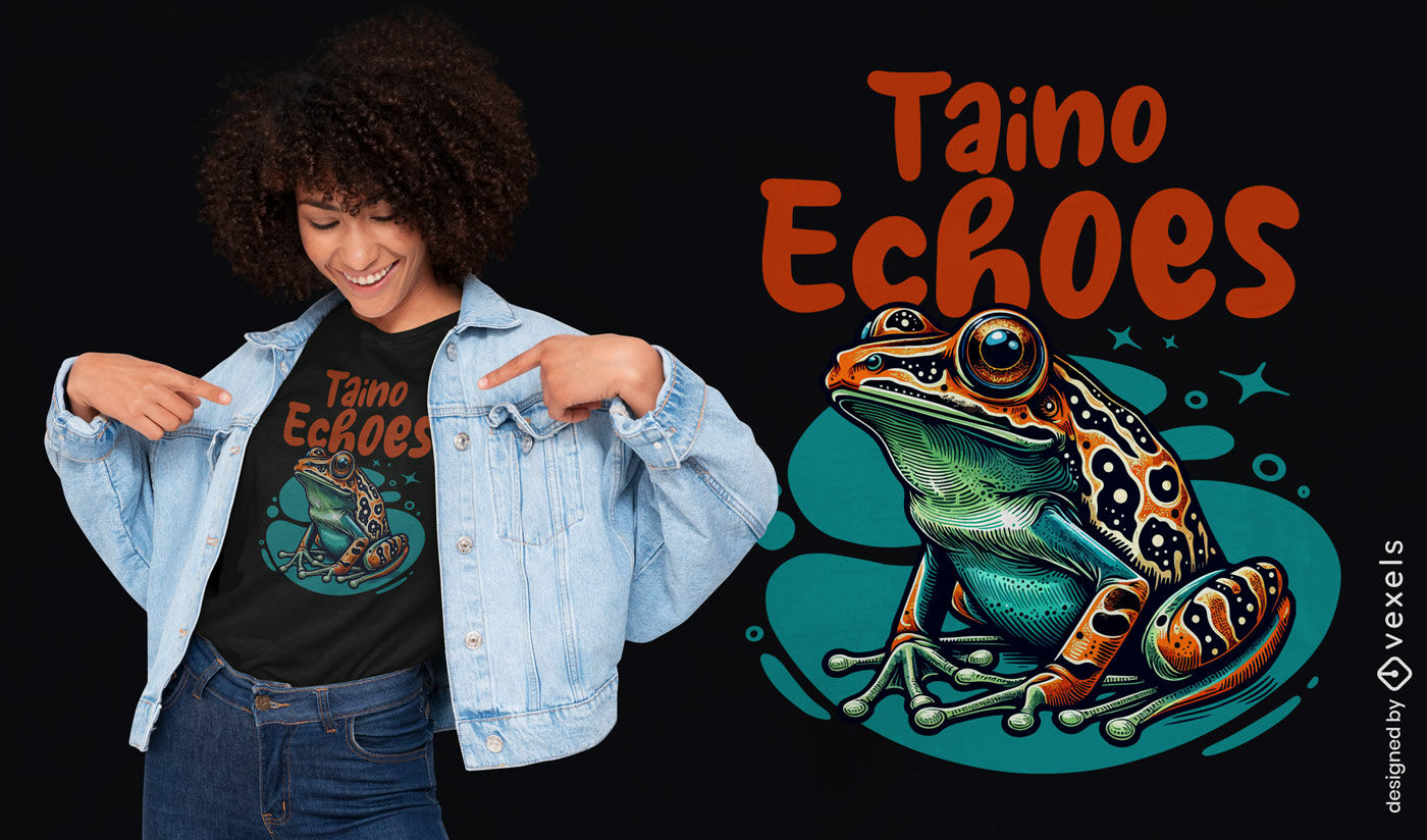 Taino frog t-shirt design