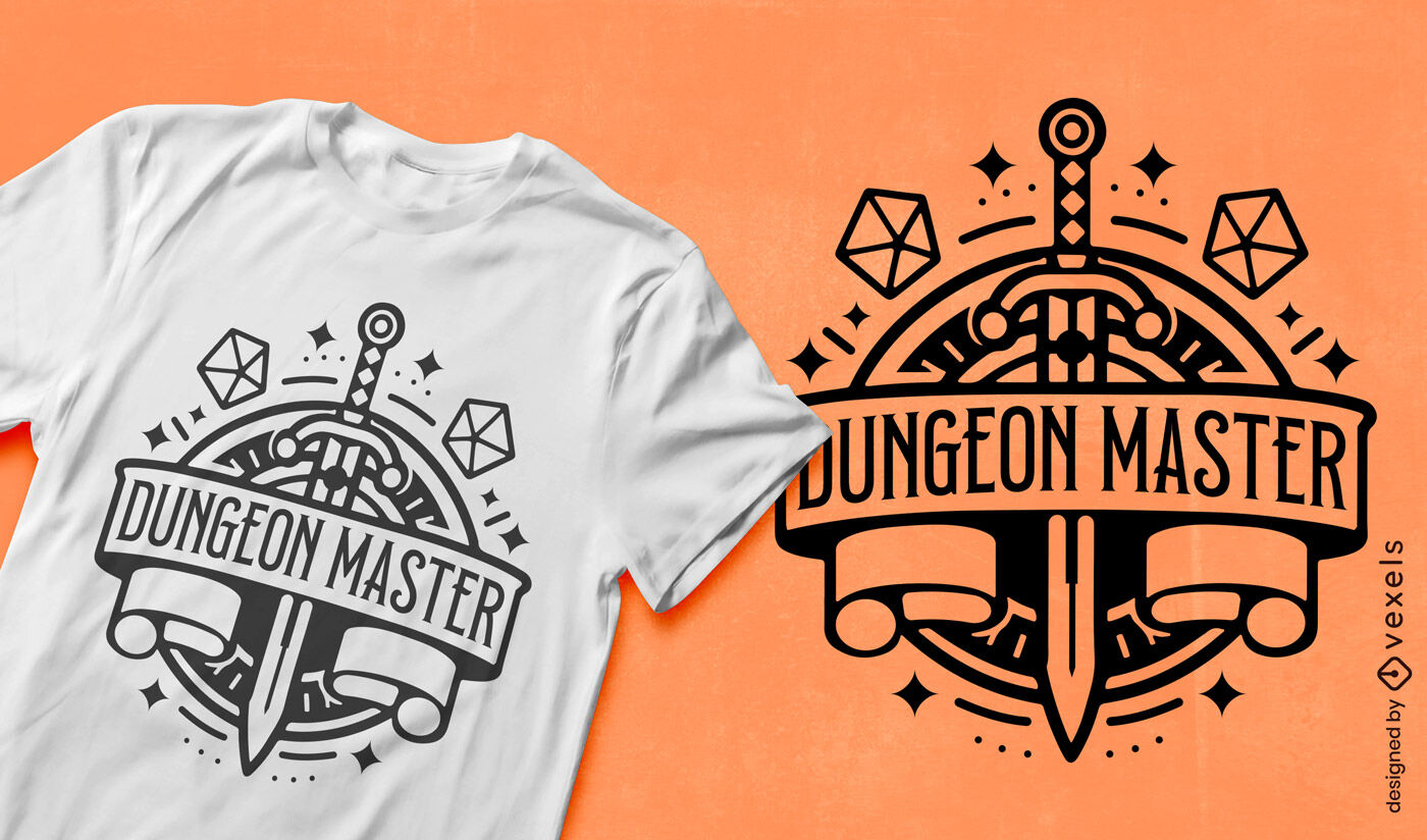 Dungeon Master Schwert T-Shirt Design