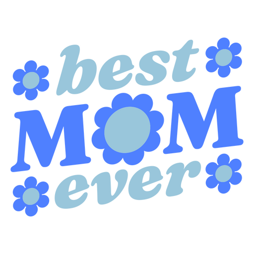 La mejor mamá del mundo, diseño azul Diseño PNG