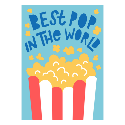 Diseño de póster con cita divertida de palomitas de maíz Diseño PNG