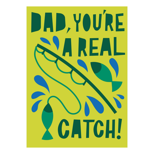 Verspieltes Plakatdesign mit Zitat für Angler PNG-Design