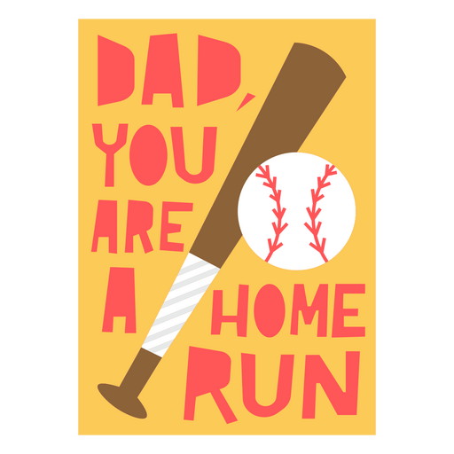 Pai, você é um design de home run Desenho PNG