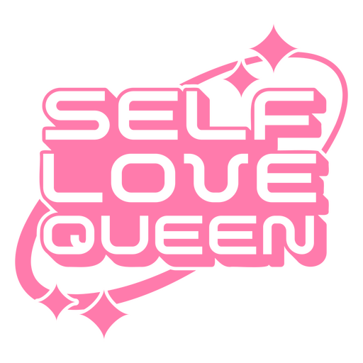 Design de rainha do amor próprio rosa Desenho PNG