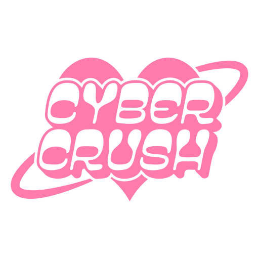 Design de cyber crush rosa Desenho PNG