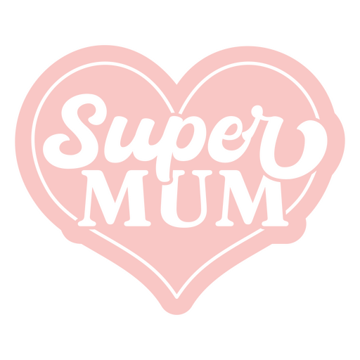 Design super mãe Desenho PNG