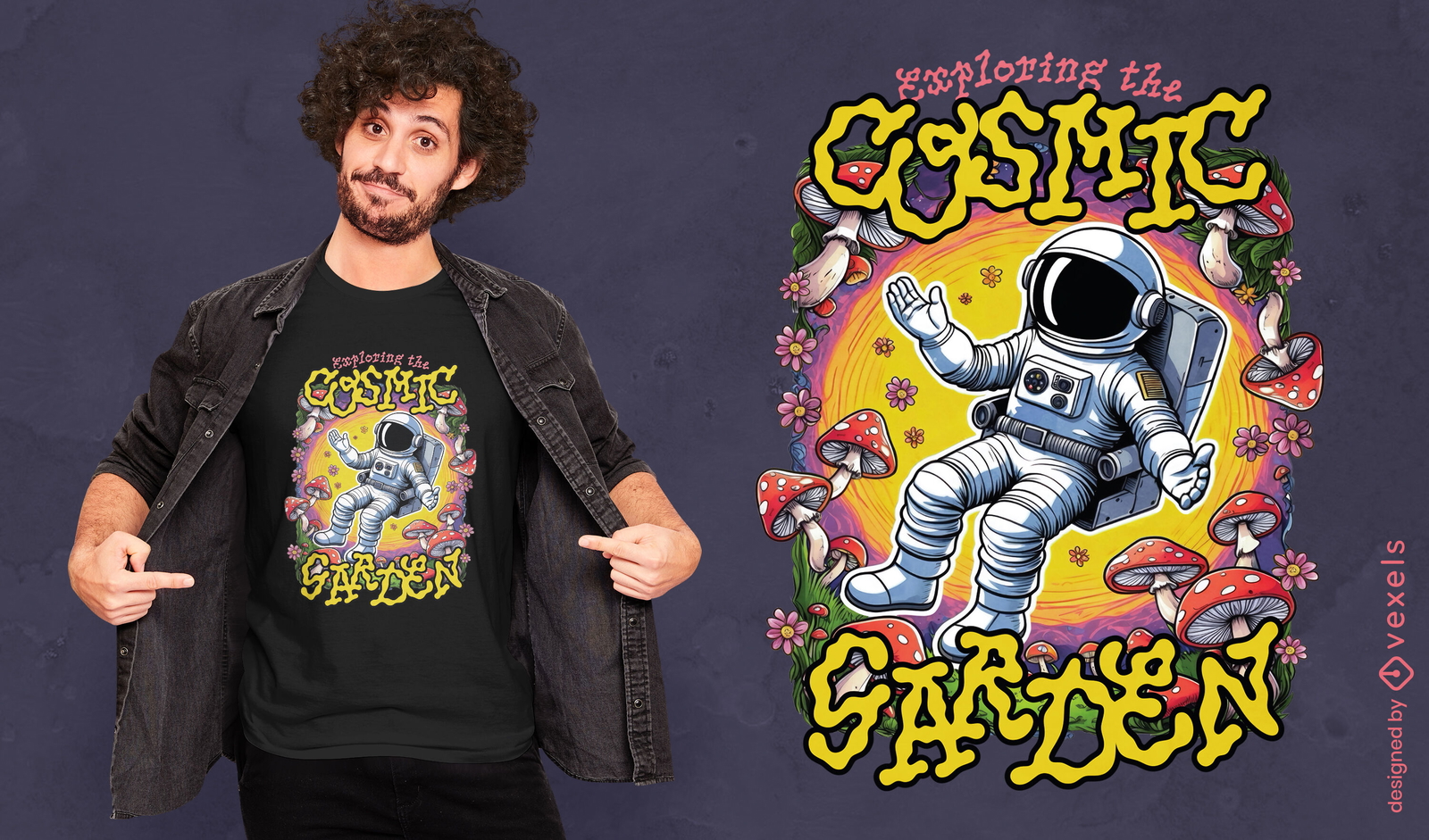 Cosmic garden t-shirt design