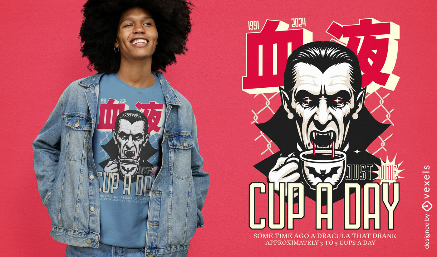 Vampire coffee t-shirt design