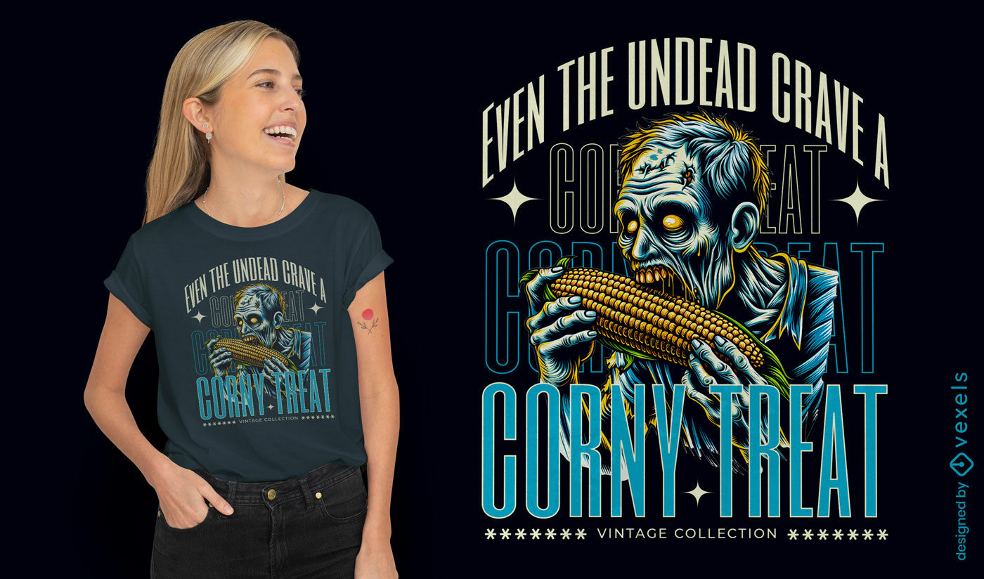 Zombie corn treat t-shirt design