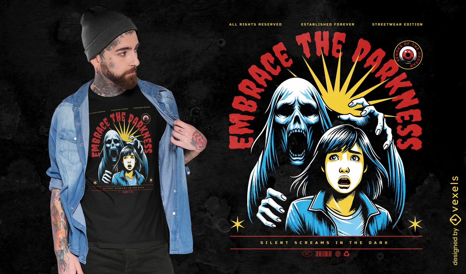 Embrace the darkness t-shirt design