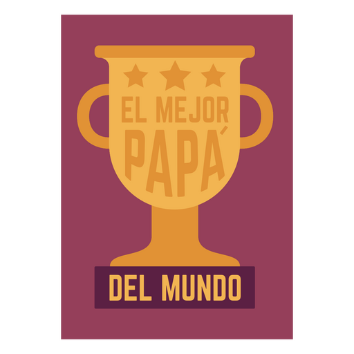 Charming father trophy design PNG Design