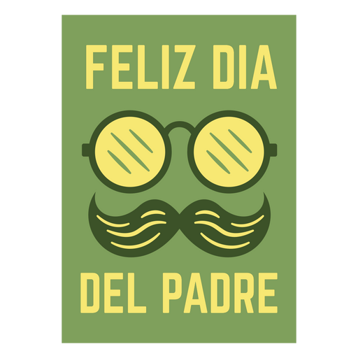 Playful father's day poster design with sunglasses and mustache PNG Design
