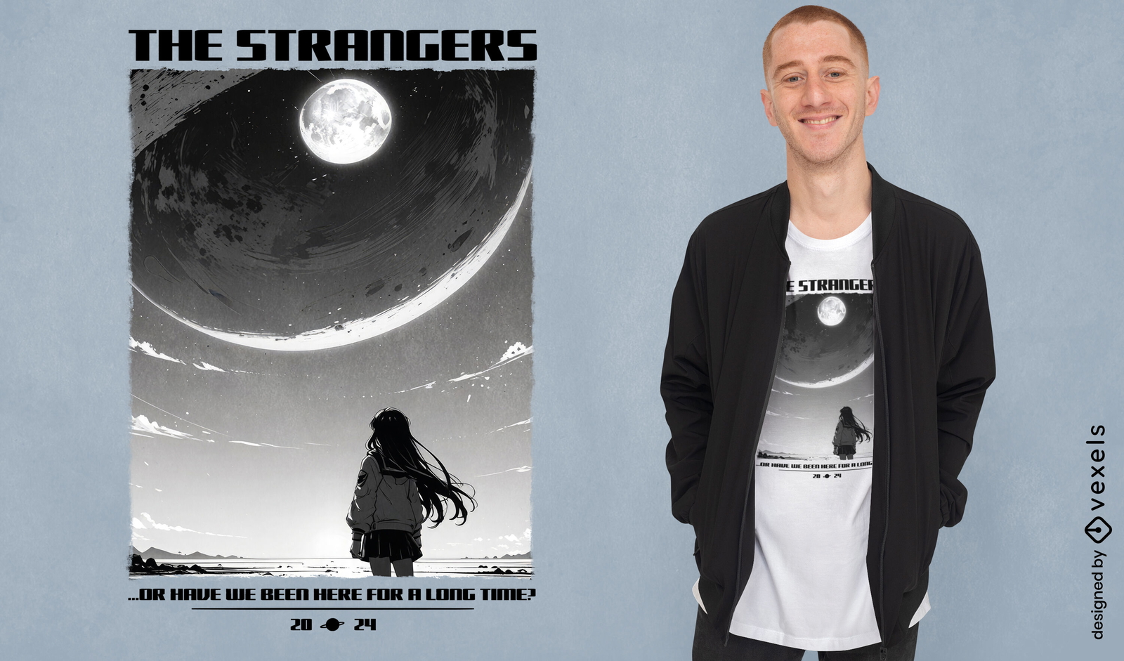 Moonlit stranger t-shirt design