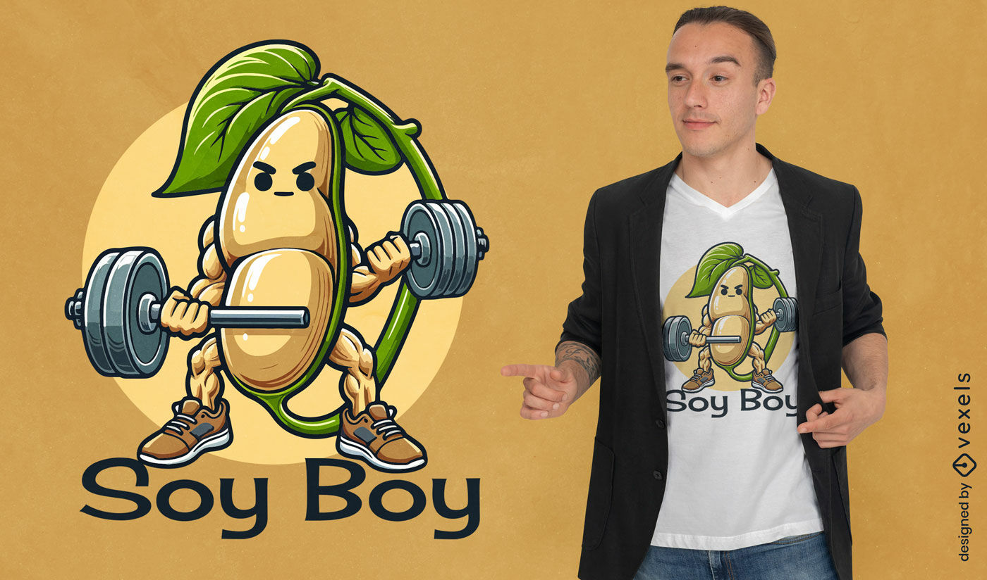 Diseño de camiseta con juego de palabras "Soy boy"