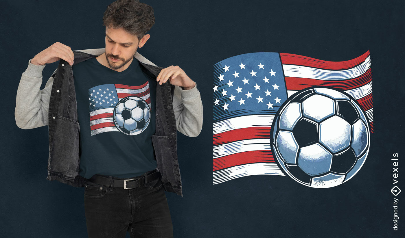 American soccer t-shirt design