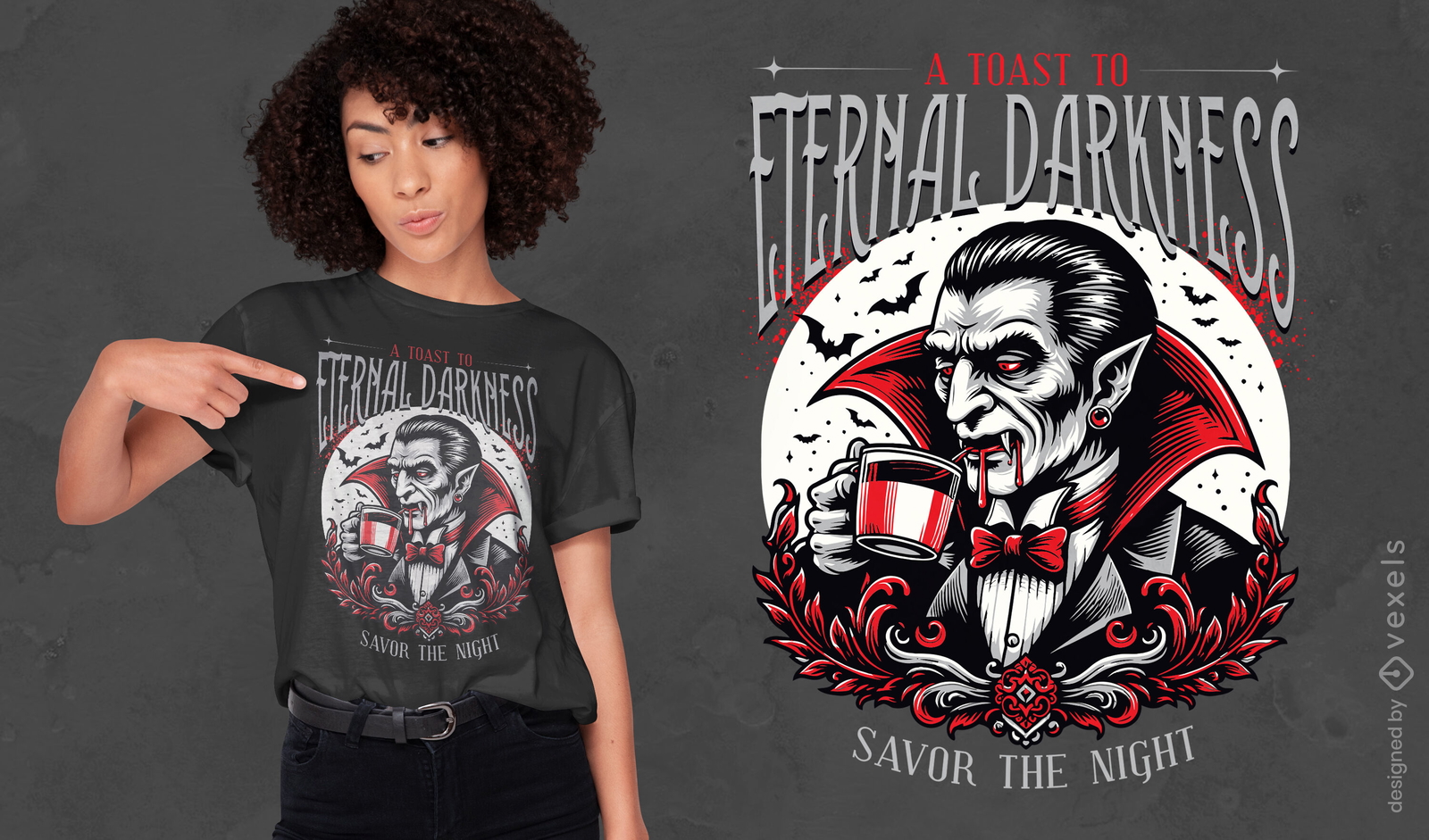 Eternal darkness vampire t-shirt design